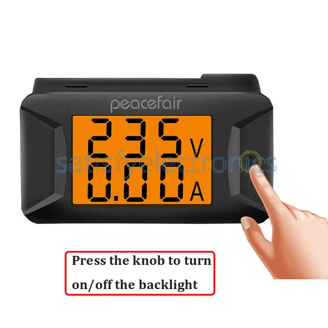 100A AC 40V-400V Digital Voltage Ampere Panel Meter 110V 220V Ammeter Voltmeter