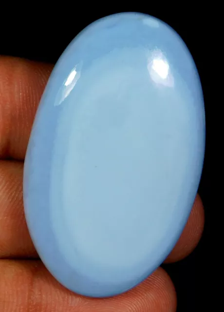 69.CT 100% Natürlich Owyhee Blau Opal Oval Cabochon 48X29X6MM Lose Edelstein Bj