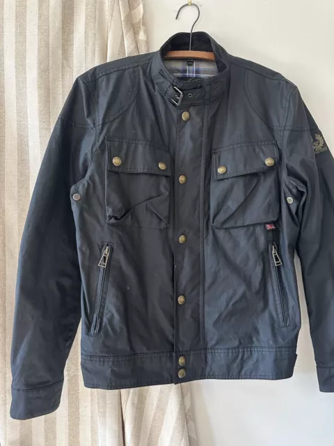 Belstaff Racemaster 6 oz. Waxed Cotton Jacket Men's Italian Size 40