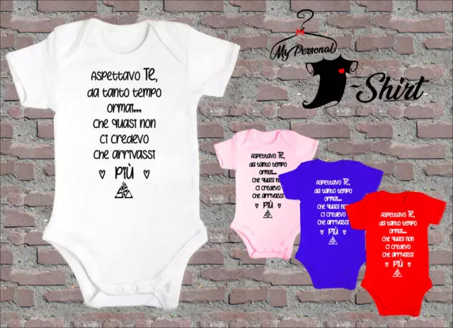 Idea Regalo Nascita Body Neonato Con Frase Vasco 4 Colori Bambino Bambina