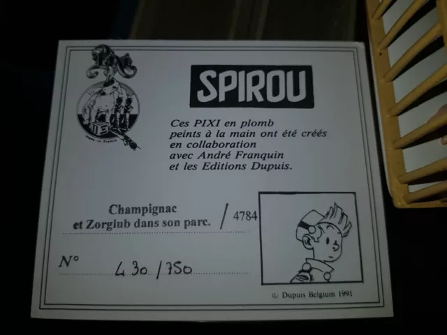 Spirou & Fantasio Champignac Et Zorglub Dans Son Parc 4784 Pixi Limité 3