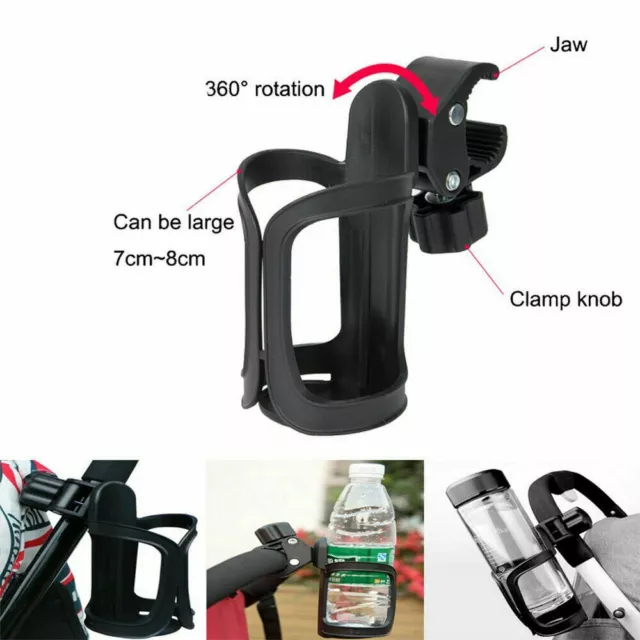 Baby Stroller Cup Holder Drink Bag Milk Bottle Phone Pram Golf Buggy Wheelchair