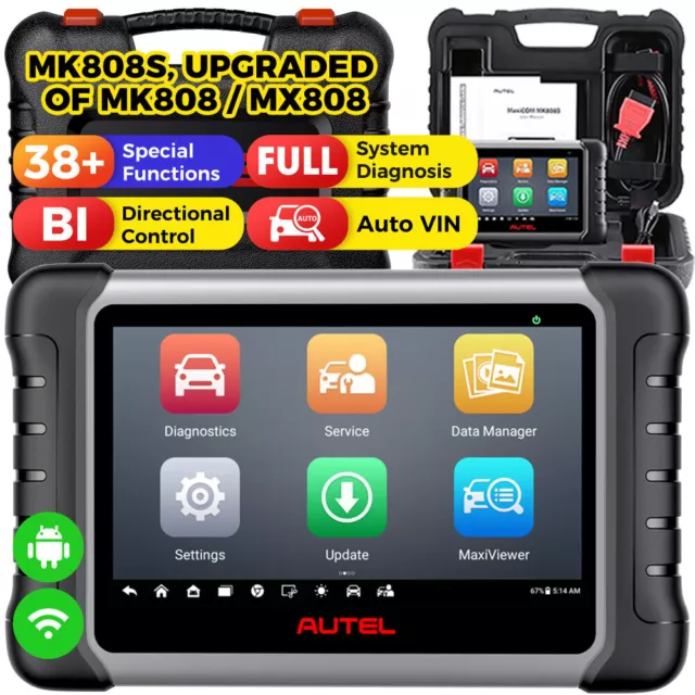 2024 AUTEL MaxiCOM MK808S MX808S PRO Valise Diagnostic OBD2 Scanner Tous Système