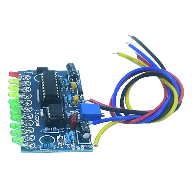 LM3915 10 LED VU Meter Modul – Pegelanzeige Mit Vorverstärker, Für Audio & Leistungsverstärker