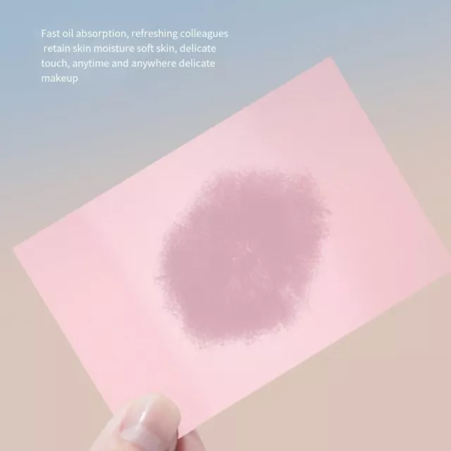 Paper Face Oil Blotting Sheets with Mirror Powder Puff Oil Control Film 3