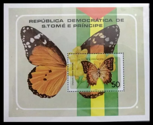 151. Sao Tome & Principe 1979 Tampon M/S Papillons. MNH