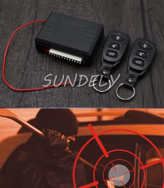 2 Remote Car Control Central Door Lock System Locking Security Keyless Entry Kit