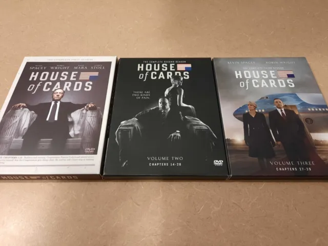 House Of Cards Complete Seasons 1, 2, &3 DVD Kevin Spacey Robin Wright