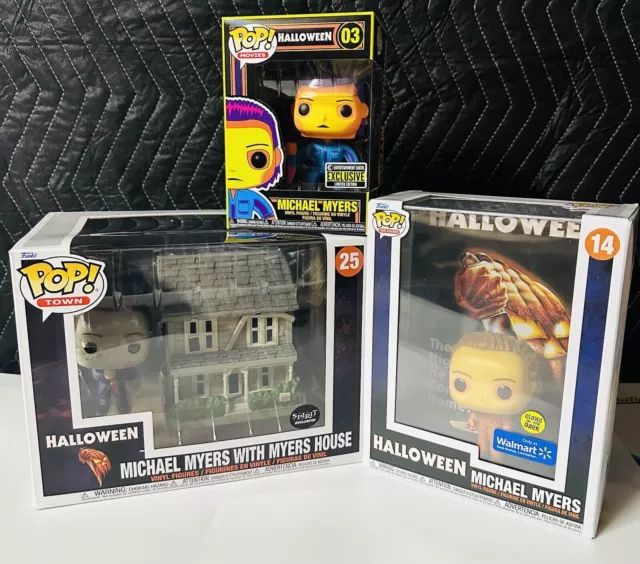 Funko Pop Lot (Halloween) Michael Myers - 3 Exclusives Pop, Pop Town, VHS Cover