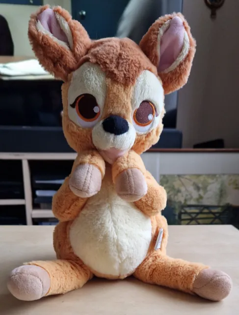 Disney Sitting Baby Bambi Soft Toy Cuddly Plush Deer Fawn Character