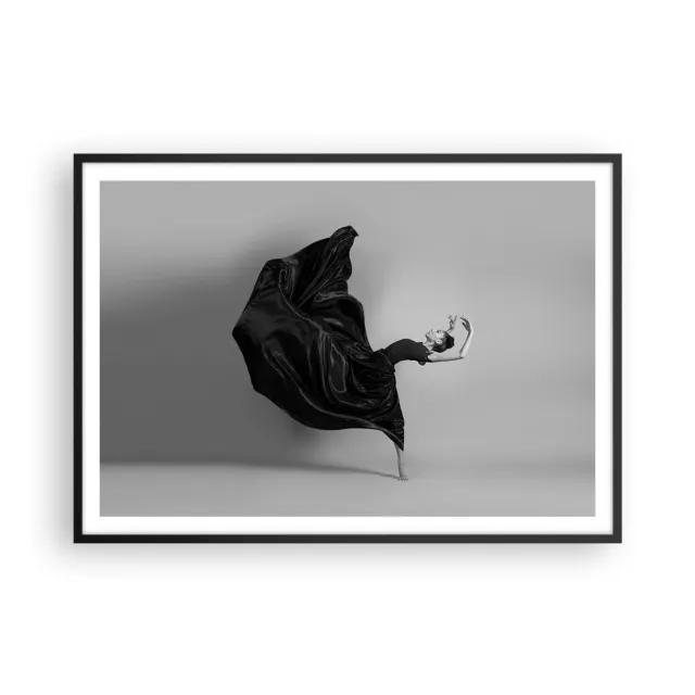 Cuadro Poster de Pared 100x70cm Póster Marco Baile Negro Vestido Wall Art Prints