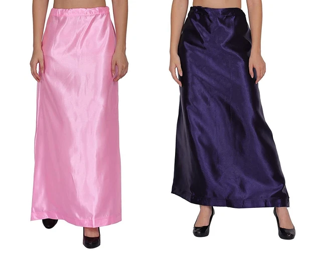 Sottogonna da donna in raso con sottoveste in raso, sottogonna taglia...