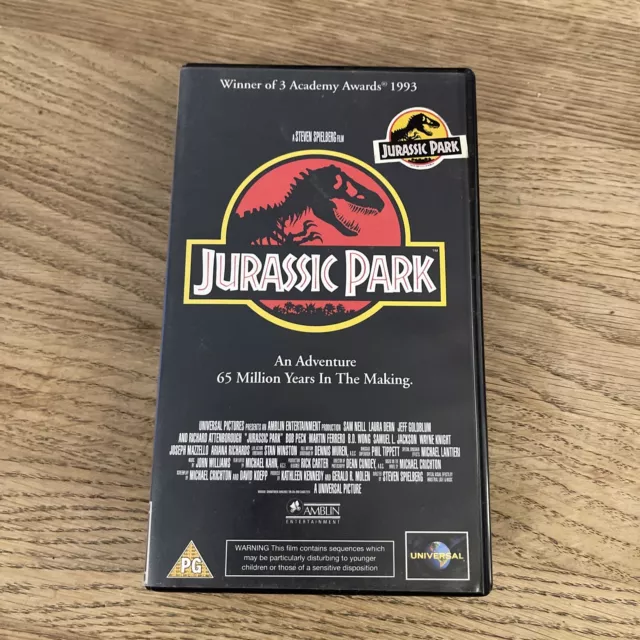 Vintage Jurassic Park VHS Video Original CIC Video Release