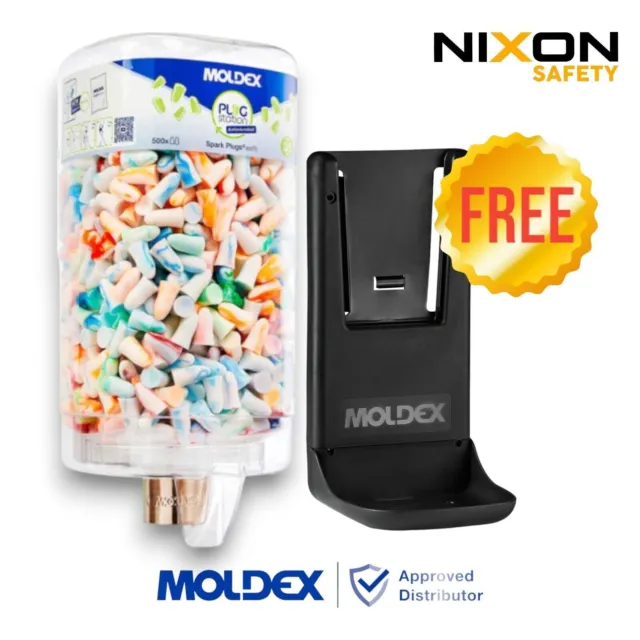 Moldex 785002 Plugstation Spark Plugs - 500 Ear Plugs With FREE Bracket