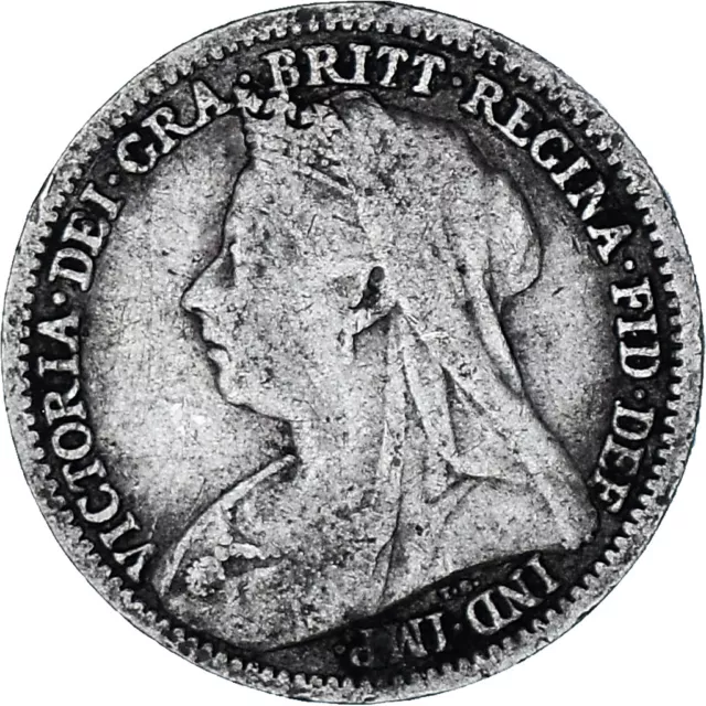 [#849976] Coin, Great Britain, Victoria, 3 Pence, 1898, VF(30-35), Silver, KM:77