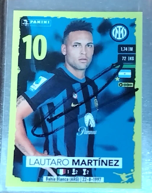 Figurine Autographiée Javier Zanetti - FC Inter - Panini Scudetto - Comme Neuve