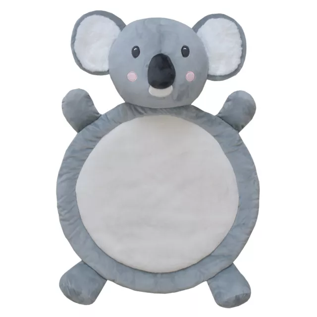 Living Textiles 86x54cm Deluxe Plush Floor Play Mat Baby/Infant 0m+ Grey Koala