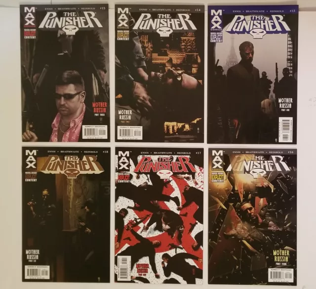 Punisher Max 13-18 2005 Marvel Comics Garth Ennis Complete Mother Russia  Set