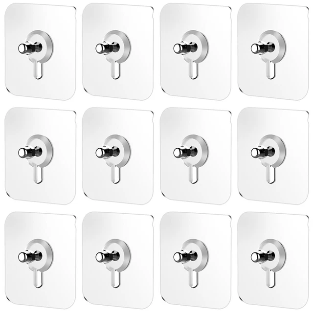 12 Piezas Muebles Claro Anticolisión Aspirador Colgador con Tornillos