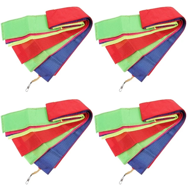 Set 4 Kite Tail Rainbow Kite Tube Tail Outdoor Games Teens Kite Tail