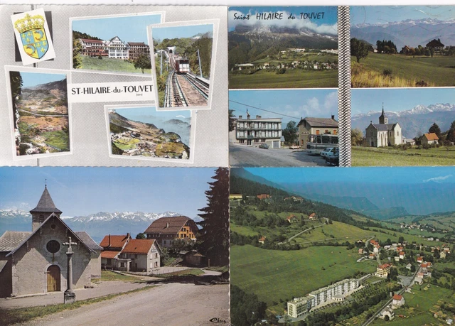 LOT DE 4 cartes postales postcards 10x15cm SAINT-HILAIRE-DU-TOUVET ...