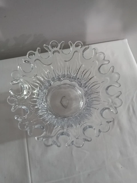 Vintage Shannon Crystal Designs of Ireland Crystal Punch Bowl 8" Hand Crafted
