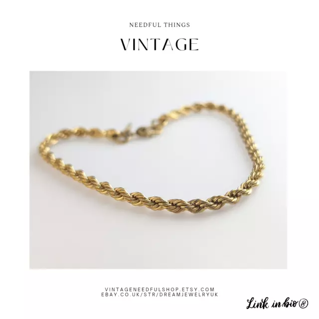 VINTAGE ELEGANCE JEWELLERY Monet Gold Tone French Rope Chain