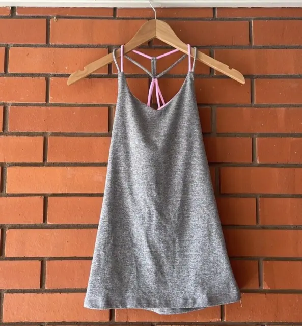 IVIVVA Girl's Lululemon Gray Pink Tank Top Size 14