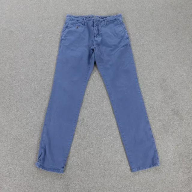 Incotex Pants Mens 33x32.5 Blue Straight Chino