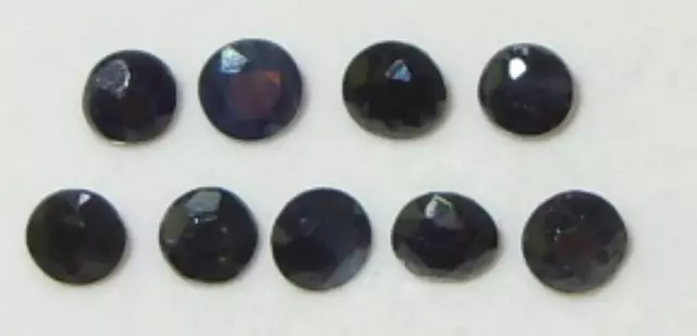 1.44ct Lot 9 Stones Natural Sri Lanka Midnight Blue Sapphire Accents WoW *$1NR*