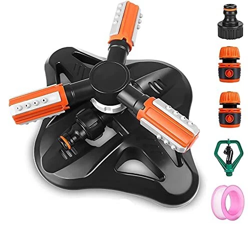KAHEIGN Arroseur De Jardin 3 Bras Rotation Automatique à 360° Ajustable Arros...