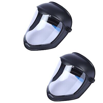 2Pcs  Helmet  Clear Polycarbonate Visor Safety Grinding
