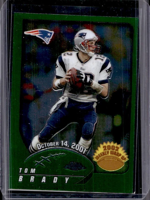2002 TOPPS CHROME Tom Brady r sum - 2002 Topps Chrome Tom Brady Resume Hebdomadaire 150.webp