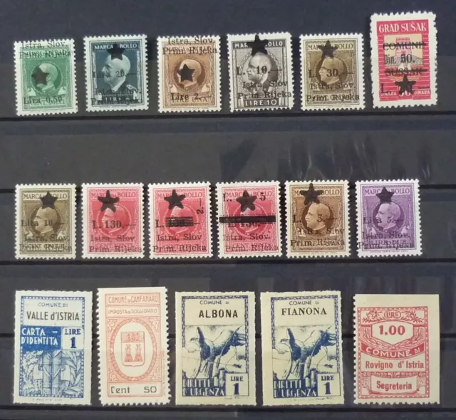 Italy c1945 Croatia Slovenia Istria Ovp. Revenue Stamps R! US 12