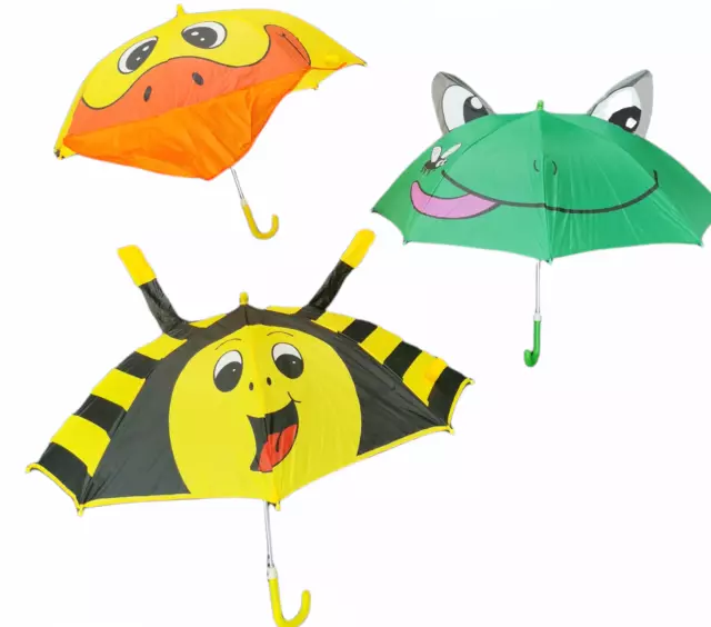 Ombrello bambini ombrello rana anatra ape giallo verde nero