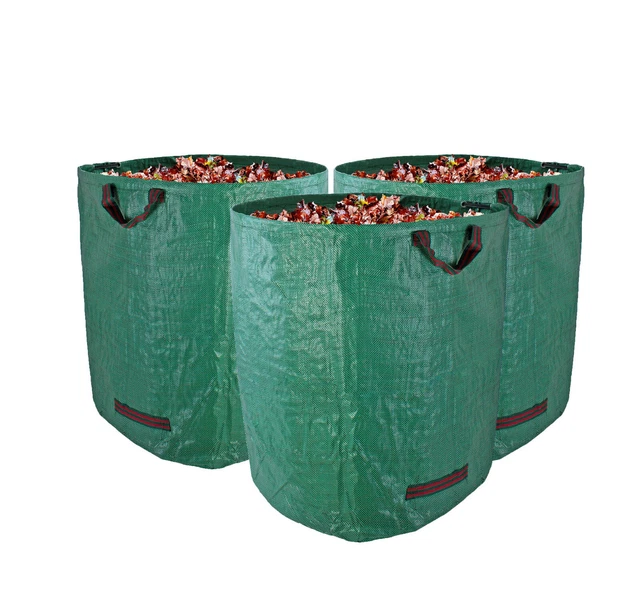 3er Set Gartenabfallsack 272 Liter Doppelnaht Gartensack Laubsack Kompost 272L