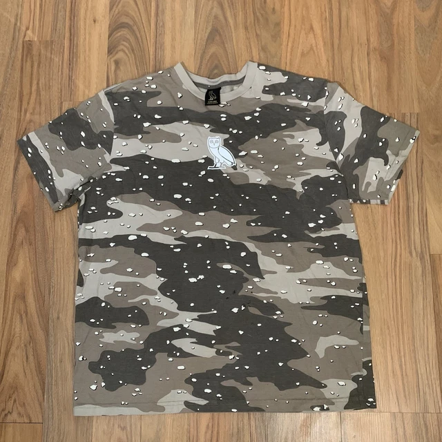 Drake October’s Very Own OVO Camo T-shirt Reflective Owl Logo Men’s XL