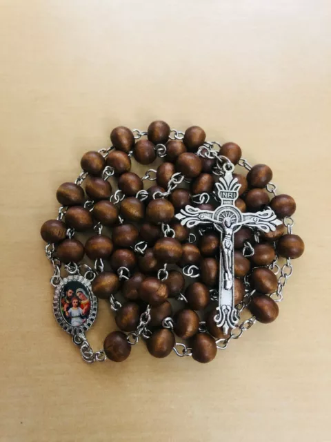 Handmade Virgin Mary Rosary, Double Sided Cross, Prayer Beads, Catholic Rosary