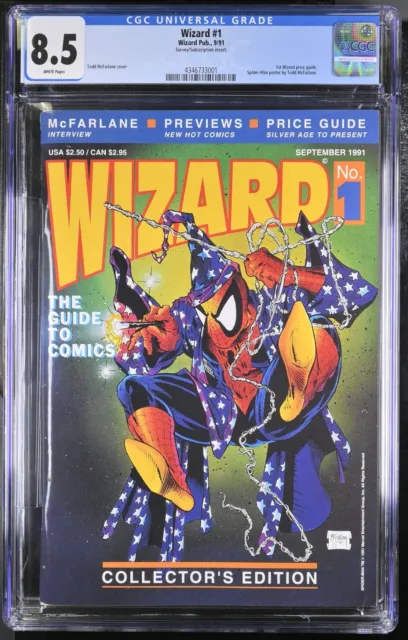 Wizard Magazine #1 (1991) McFarlane Cover CGC 8.5 White Pages