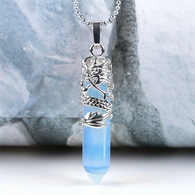 Hexagonal Natural Quartz Crystal Chakra Healing Point Pendant Necklace Jewelry