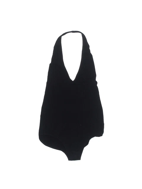 American Apparel Women Black Bodysuit M