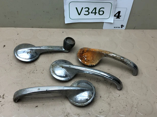 Vintage Chrome Car Window Door Handle Misc Lot of 4 - Rat Rod
