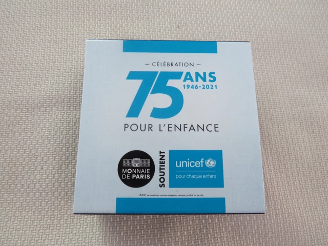 Piece 2 Euro Unicef 75 Ans Prix COFFRET 2 EUROS BE 2021 UNICEF / 75 ANS POUR L'ENFANCE 1946-2021 / 10