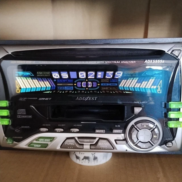 ADDZEST 2DIN CDカセットデッADX5555Z ◇現状販売 ｜カーコンポ CD MD プレーヤー｜ADDZEST アゼスト