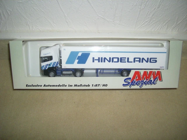 AWM AUTOMODELLE &amp;SPEZIAL&amp; H0 Scania Kühlkoffer-Sattelzug &amp;quot;Hindelang ...