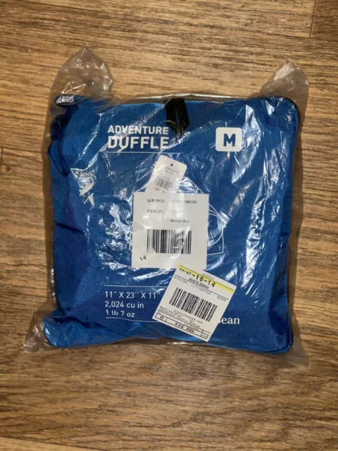 L. L. Bean Large adventure duffle bag. Nautical Blue Medium. 11x23x11