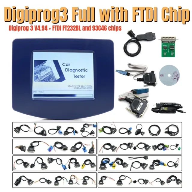 Digiprog 3 V4.94 full with FTDI FT232BL 93C46 chips Programming OBD-2 ST01 ST04