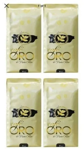 4x Four Bags Cafe Oro Café Oro 8 OZ BAGS Puerto Rican Ground Coffee 100% Arabic