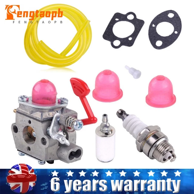 Genuine McCulloch Carburetor Repair Kit With Primer Bulb - For TRIMMAC WA226 & Similar Models (Petrol)