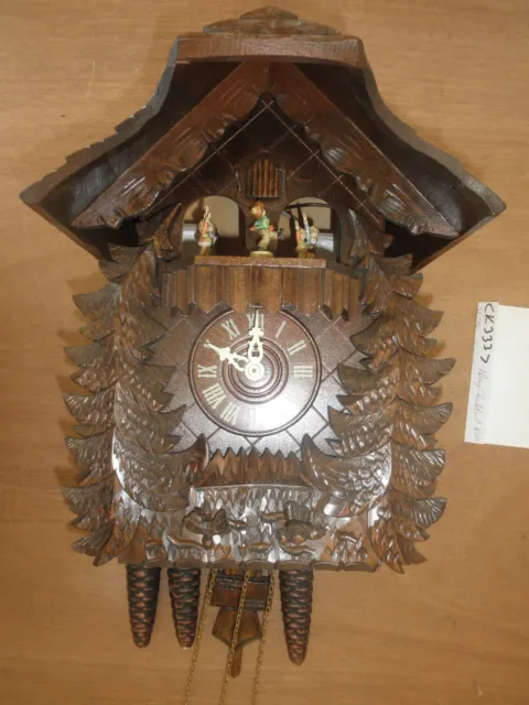 Cuckoo Clock German HUMMEL Black Forest musical Chalet 1 Day CK3337